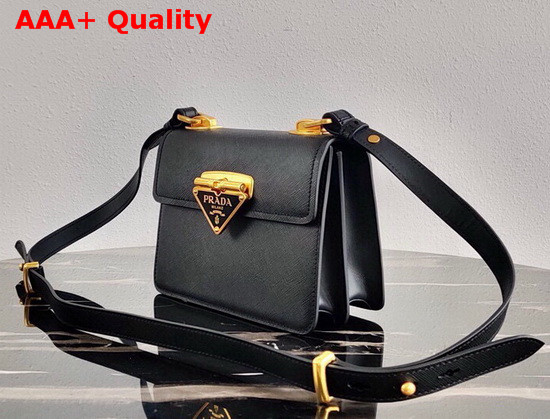 Prada Saffiano Leather Prada Symbole Bag in Black 1BD270 Replica