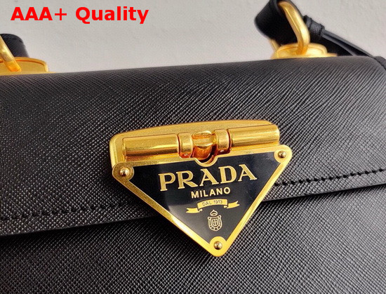 Prada Saffiano Leather Prada Symbole Bag in Black 1BD270 Replica