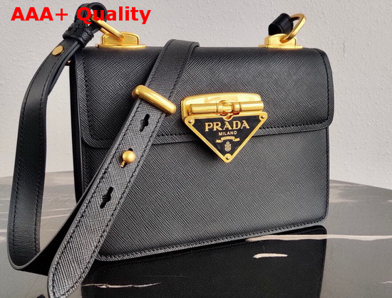 Prada Saffiano Leather Prada Symbole Bag in Black 1BD270 Replica