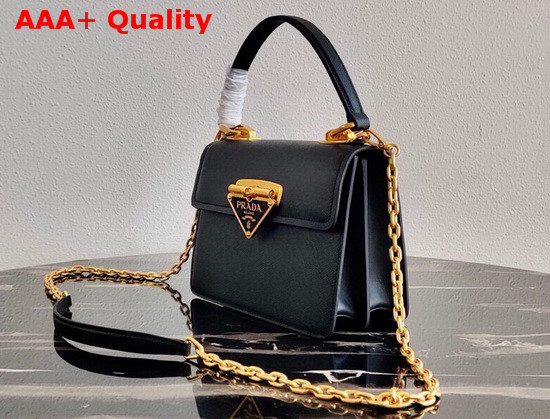 Prada Saffiano Leather Prada Symbole Bag in Black 1BN021 Replica