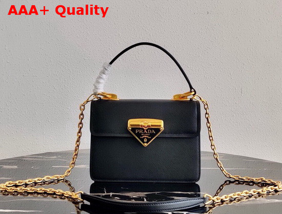 Prada Saffiano Leather Prada Symbole Bag in Black 1BN021 Replica