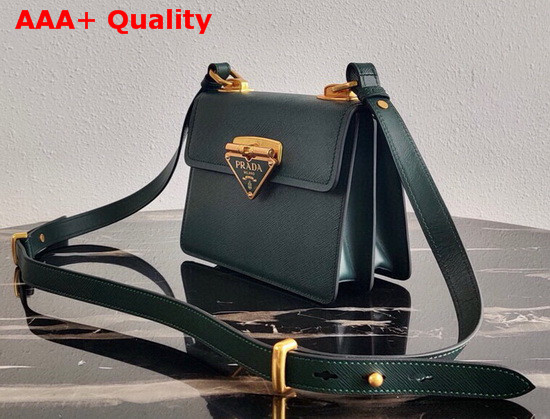 Prada Saffiano Leather Prada Symbole Bag in Emerald 1BD270 Replica