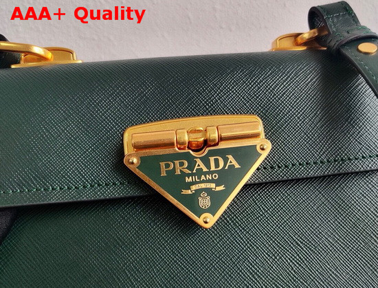 Prada Saffiano Leather Prada Symbole Bag in Emerald 1BD270 Replica