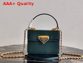 Prada Saffiano Leather Prada Symbole Bag in Emerald 1BN021 Replica