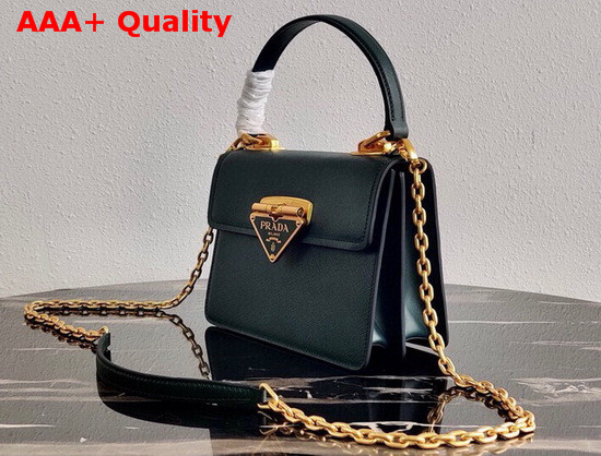 Prada Saffiano Leather Prada Symbole Bag in Emerald 1BN021 Replica