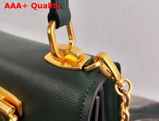 Prada Saffiano Leather Prada Symbole Bag in Emerald 1BN021 Replica