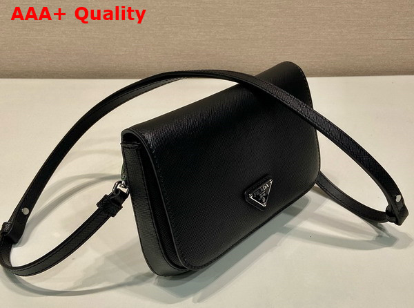 Prada Saffiano Leather Shoulder Bag in Black 2VD061 Replica