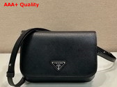 Prada Saffiano Leather Shoulder Bag in Black 2VD061 Replica