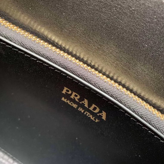 Prada Saffiano Leather Small Tote in Black