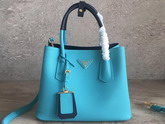 Prada Saffiano Leather Tote Baby Blue