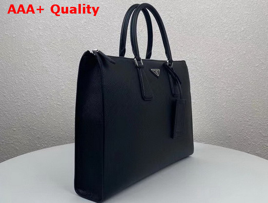 Prada Saffiano Leather Tote Bag Black 2VG039 Replica