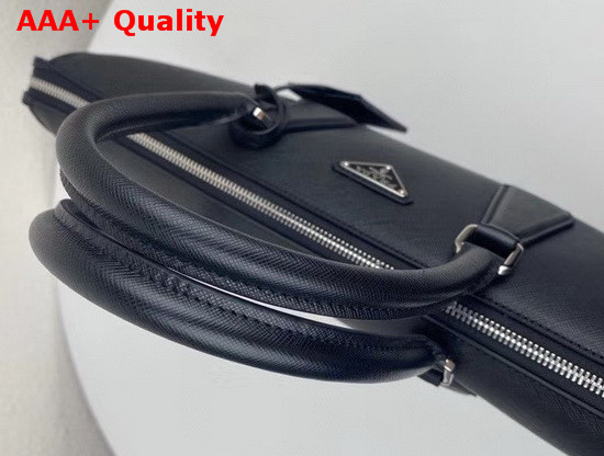 Prada Saffiano Leather Tote Bag Black 2VG039 Replica