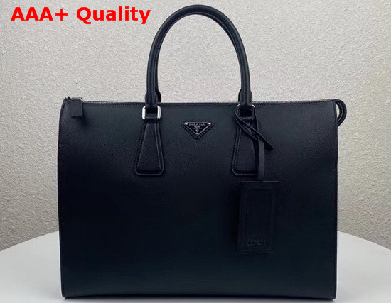 Prada Saffiano Leather Tote Bag Black 2VG039 Replica