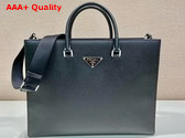 Prada Saffiano Leather Tote Bag in Black 2VG101 Replica