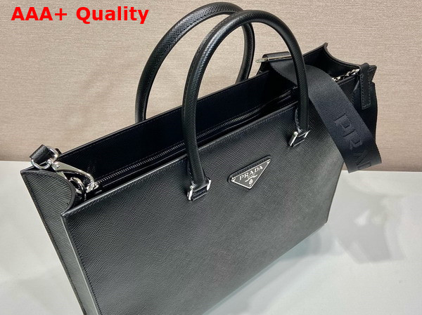 Prada Saffiano Leather Tote Bag in Black 2VG101 Replica