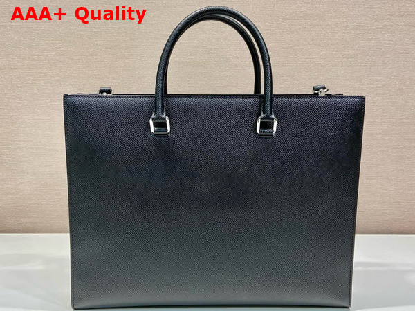 Prada Saffiano Leather Tote Bag in Black 2VG101 Replica