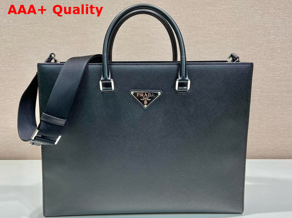 Prada Saffiano Leather Tote Bag in Black 2VG101 Replica