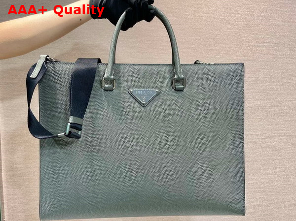 Prada Saffiano Leather Tote Bag in Clay Grey 2VG101 Replica