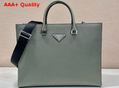 Prada Saffiano Leather Tote Bag in Clay Grey 2VG101 Replica