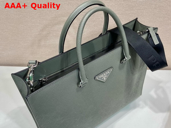 Prada Saffiano Leather Tote Bag in Clay Grey 2VG101 Replica