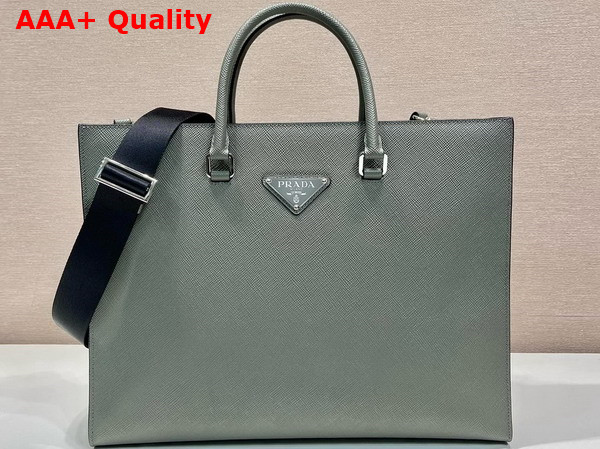 Prada Saffiano Leather Tote Bag in Clay Grey 2VG101 Replica