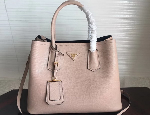 Prada Saffiano Leather Tote Bag in Light Pink