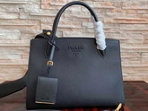 Prada Saffiano Leather Tote in Black