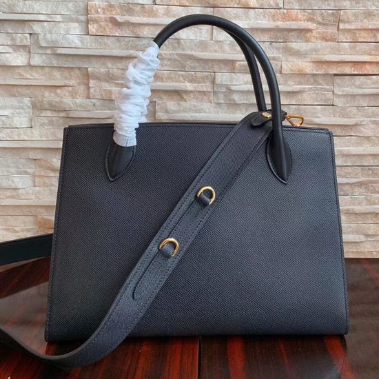 Prada Saffiano Leather Tote in Black