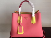 Prada Saffiano Leather Tote in Pink