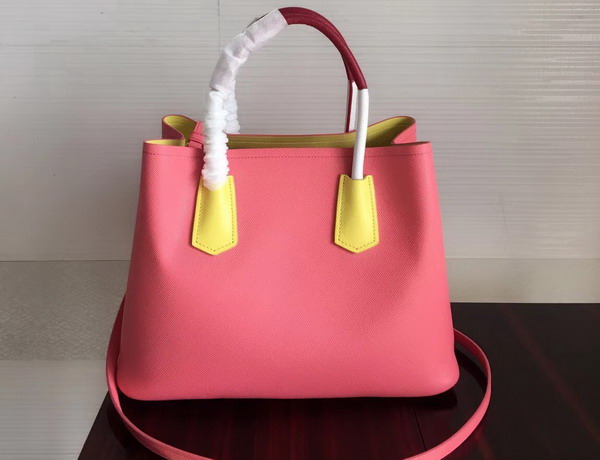 Prada Saffiano Leather Tote in Pink