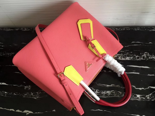 Prada Saffiano Leather Tote in Pink