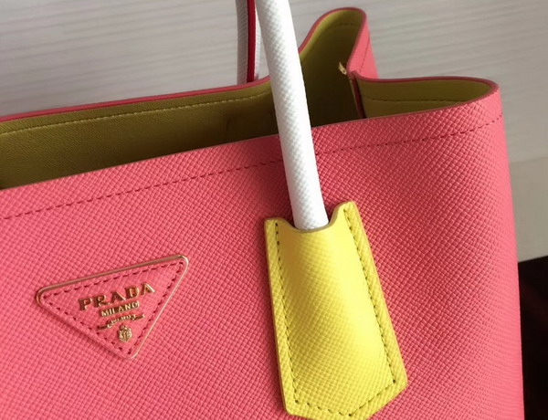 Prada Saffiano Leather Tote in Pink