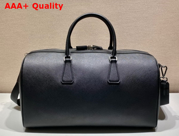 Prada Saffiano Leather Travel Bag in Black 2VC018 Replica