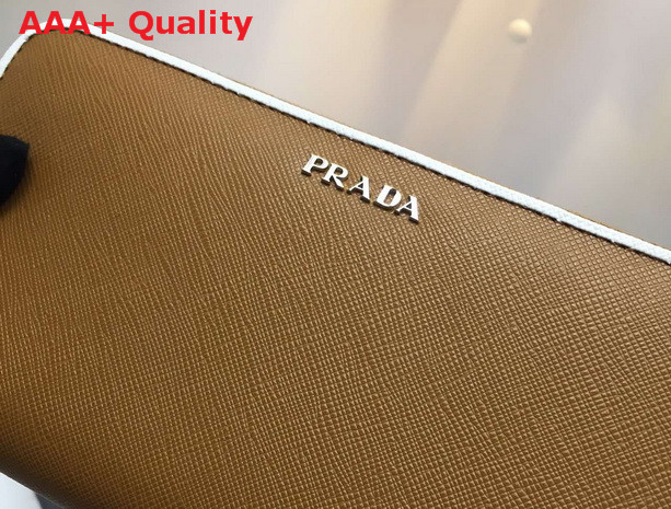 Prada Saffiano Leather Wallet Tan Replica