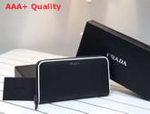 Prada Saffiano Leather Wallet With Piping Black Replica