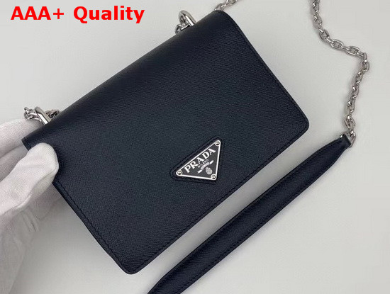 Prada Saffiano Leather and Nylon Mini Bag in Black Replica