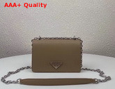 Prada Saffiano Leather and Nylon Mini Bag in Cameo Beige Replica