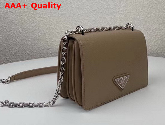 Prada Saffiano Leather and Nylon Mini Bag in Cameo Beige Replica