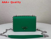 Prada Saffiano Leather and Nylon Mini Bag in Green Replica