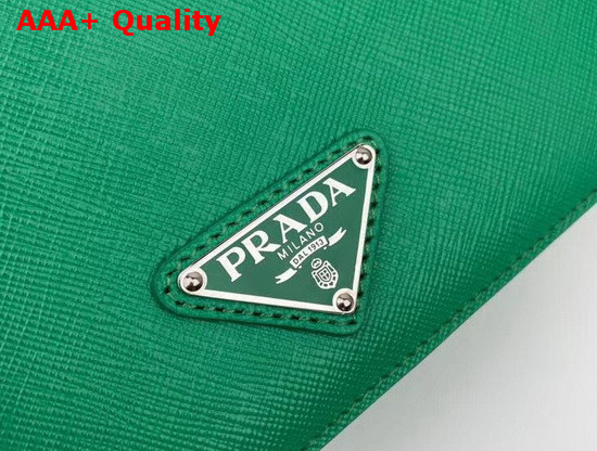 Prada Saffiano Leather and Nylon Mini Bag in Green Replica