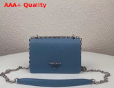 Prada Saffiano Leather and Nylon Mini Bag in Light Blue Replica