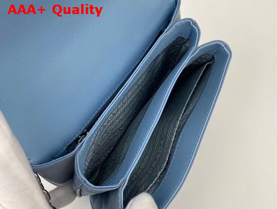 Prada Saffiano Leather and Nylon Mini Bag in Light Blue Replica