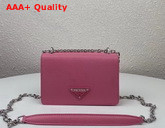 Prada Saffiano Leather and Nylon Mini Bag in Pink Replica