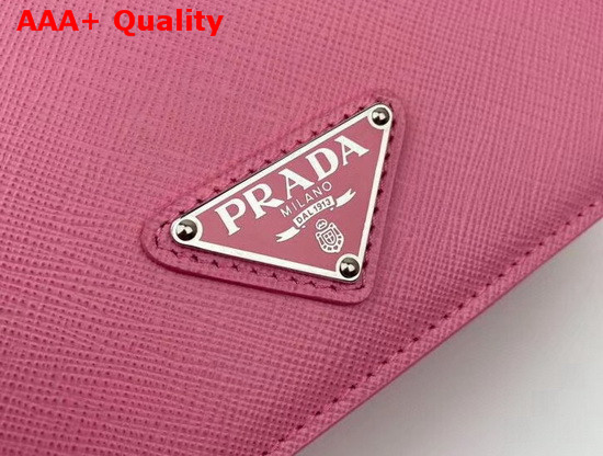 Prada Saffiano Leather and Nylon Mini Bag in Pink Replica