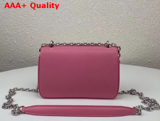 Prada Saffiano Leather and Nylon Mini Bag in Pink Replica