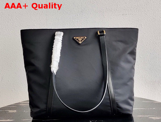 Prada Saffiano Leather and Nylon Tote in Black Replica