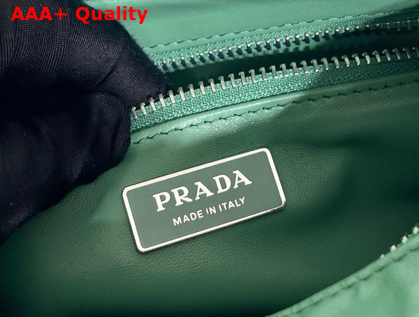 Prada Sage Green Antique Nappa Leather Multi Pocket Top Handle Bag 1BB099 Replica