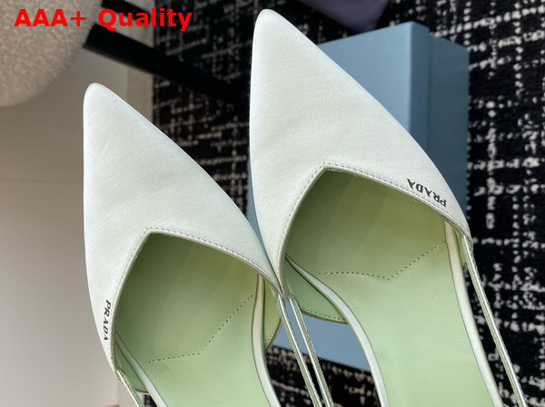 Prada Satin Cut Out Pumps Aqua 1I736N Replica