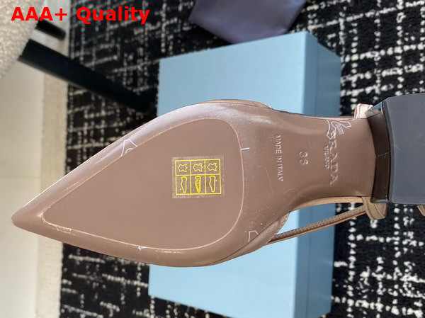 Prada Satin Cut Out Pumps Beige 1I736N Replica