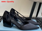 Prada Satin Cut Out Pumps Black 1I736N Replica